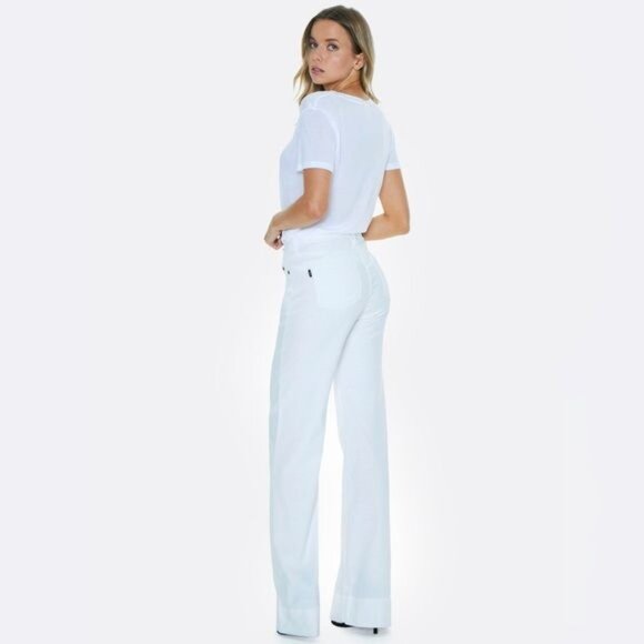 Parker Smith Palazzo Pant in Blanc - Picture 3 of 6